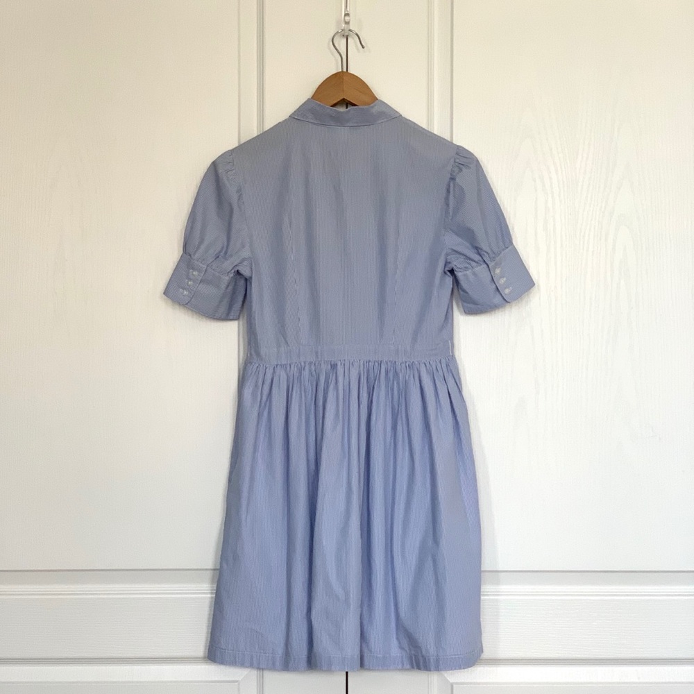 Blue & White Striped Ruffle Dress - Picture 2 of 4